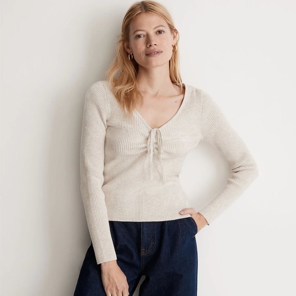 Madewell Riverbend Cinched Pullover Sweater - Picture 1 of 3